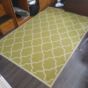 8x5 green white rug carpet home decor rectangle modern design